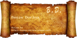 Besze Dorina névjegykártya
